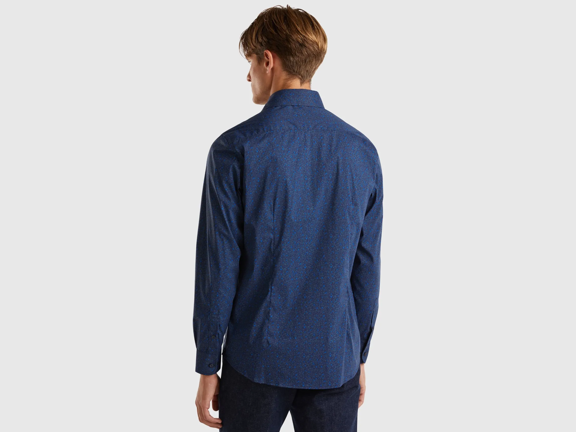 Patterned slim fit shirt