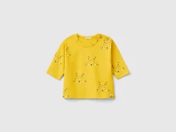 Patterned t-shirt in warm organic cotton