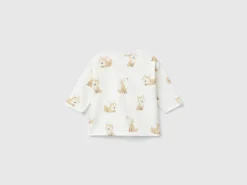 Patterned t-shirt in warm organic cotton
