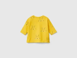 Patterned t-shirt in warm organic cotton