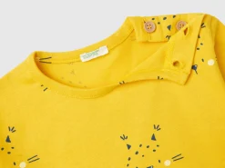 Patterned t-shirt in warm organic cotton