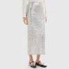Pencil skirt with sequins