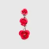 Pendant earrings with roses