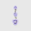 Pendant earrings with roses