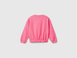 Pink Barbie sweatshirt with glossy print