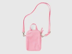 Pink cell phone holder in pure cotton