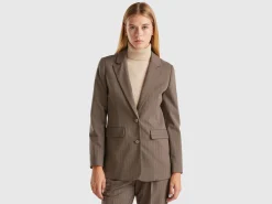 Pinstripe blazer in viscose blend
