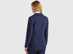 Pinstripe blazer in viscose blend