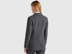 Pinstripe blazer in viscose blend