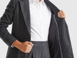 Pinstripe blazer in viscose blend