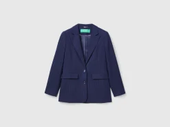 Pinstripe blazer in viscose blend