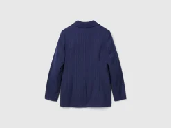 Pinstripe blazer in viscose blend