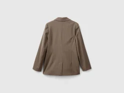 Pinstripe blazer in viscose blend