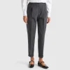 Pinstripe flannel trousers