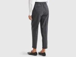 Pinstripe flannel trousers
