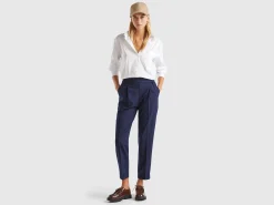 Pinstripe flannel trousers