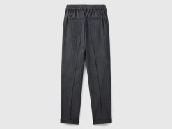 Pinstripe flannel trousers