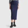 Pinstripe midi skirt