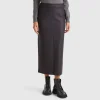 Pinstripe midi skirt