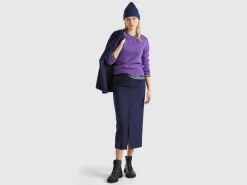 Pinstripe midi skirt