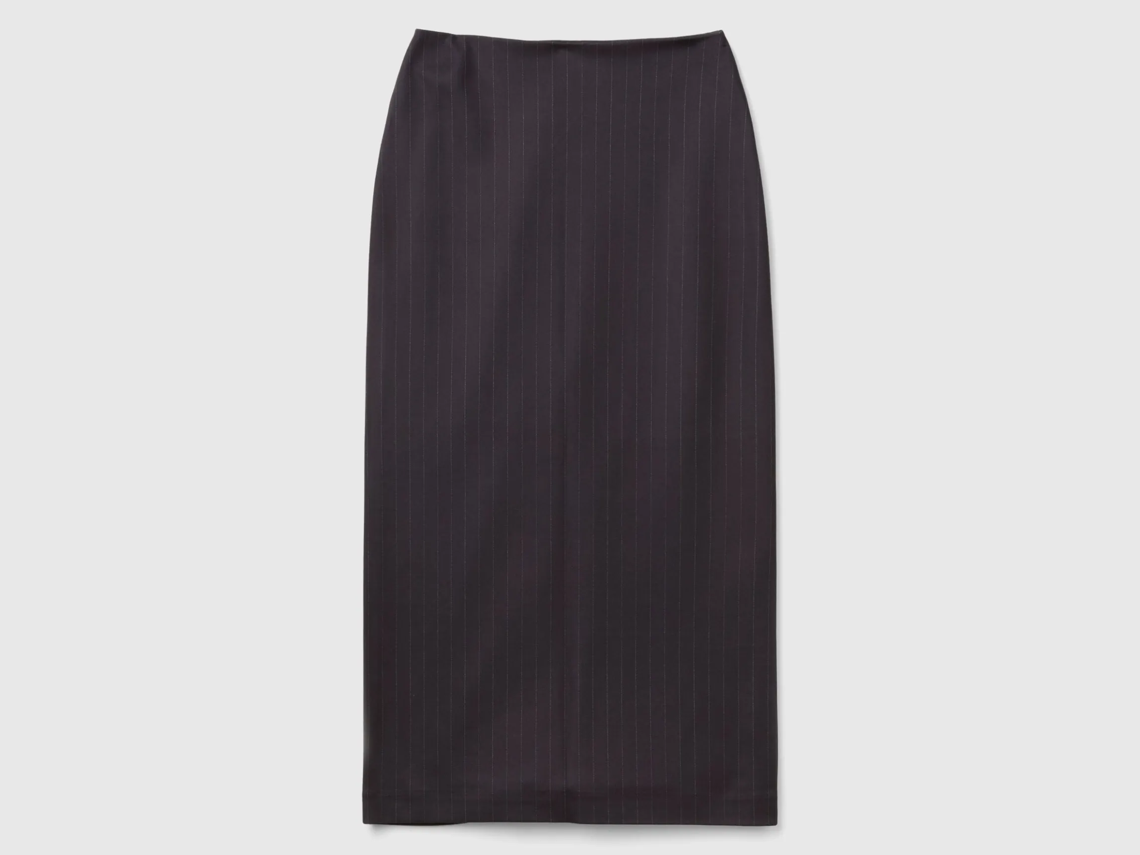Pinstripe midi skirt