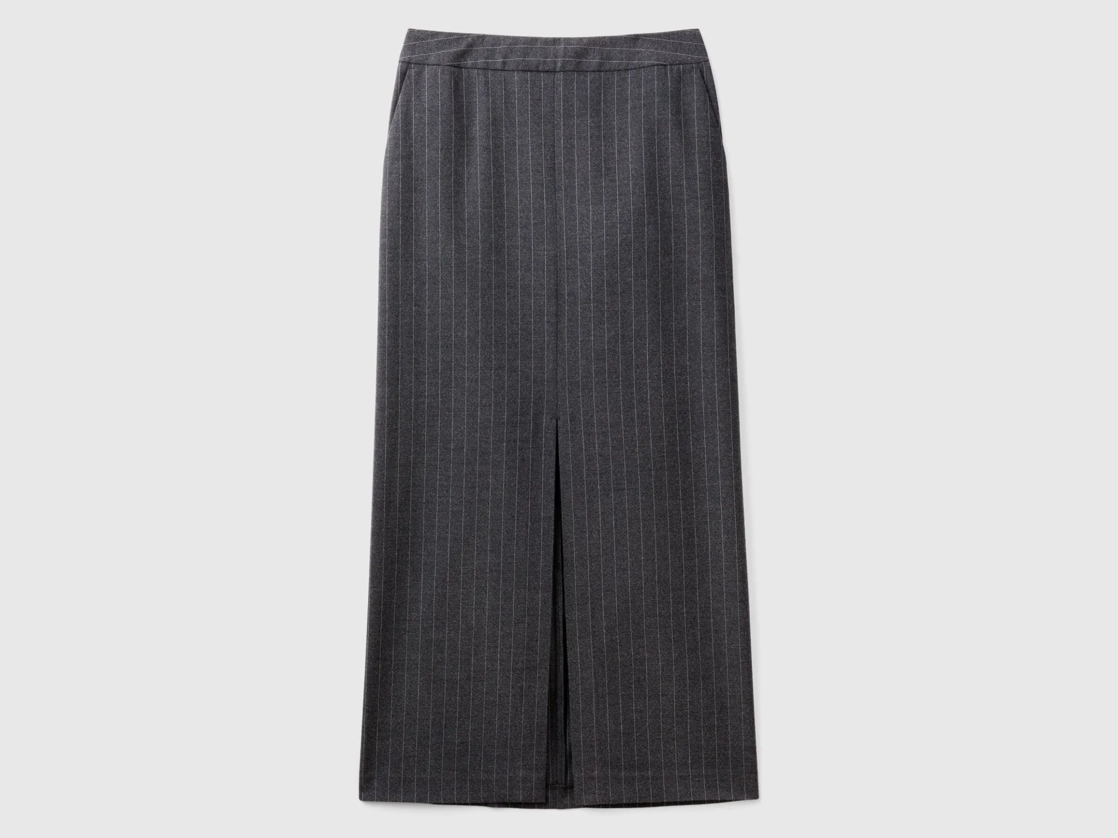 Pinstripe midi skirt