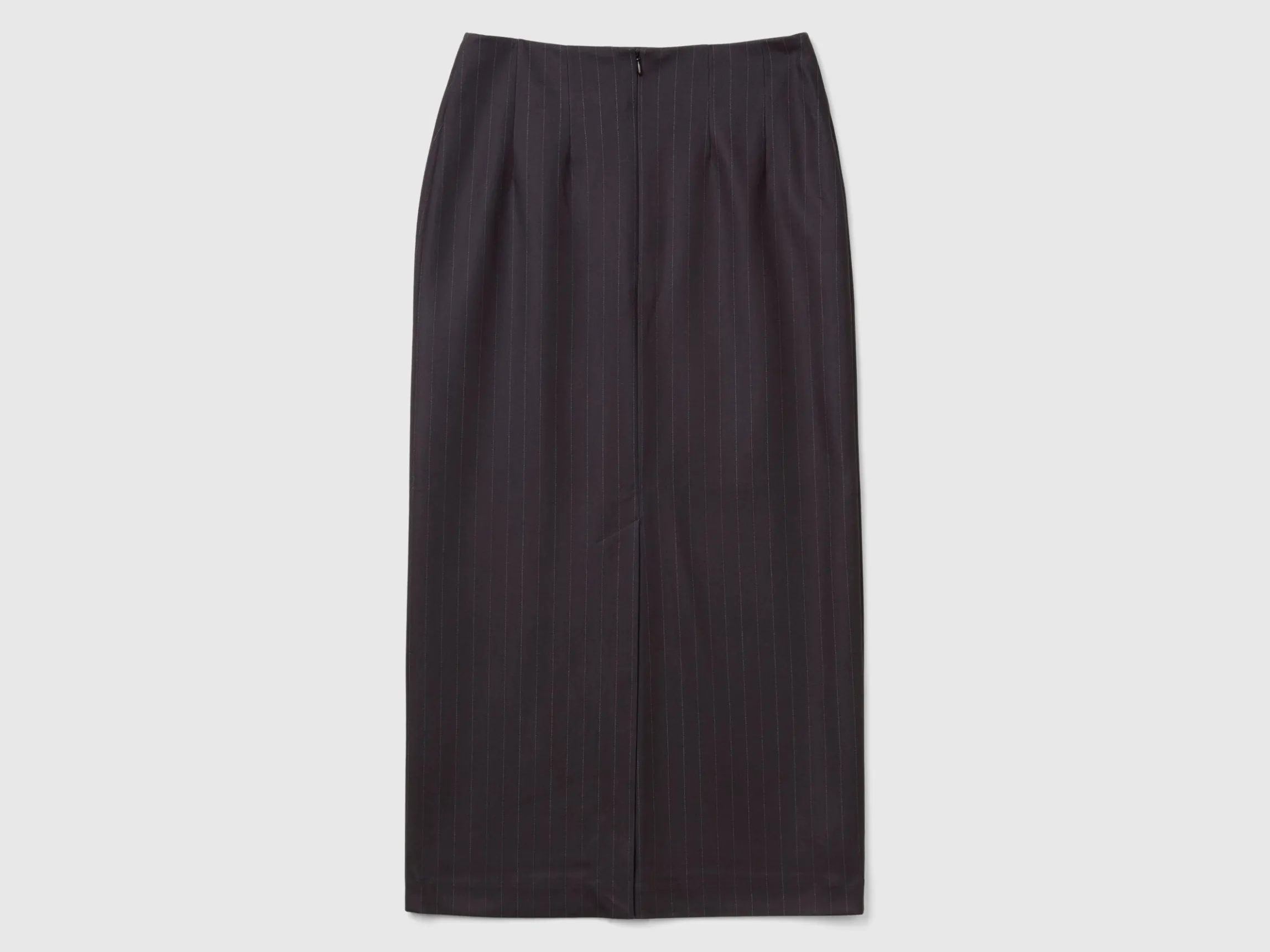 Pinstripe midi skirt