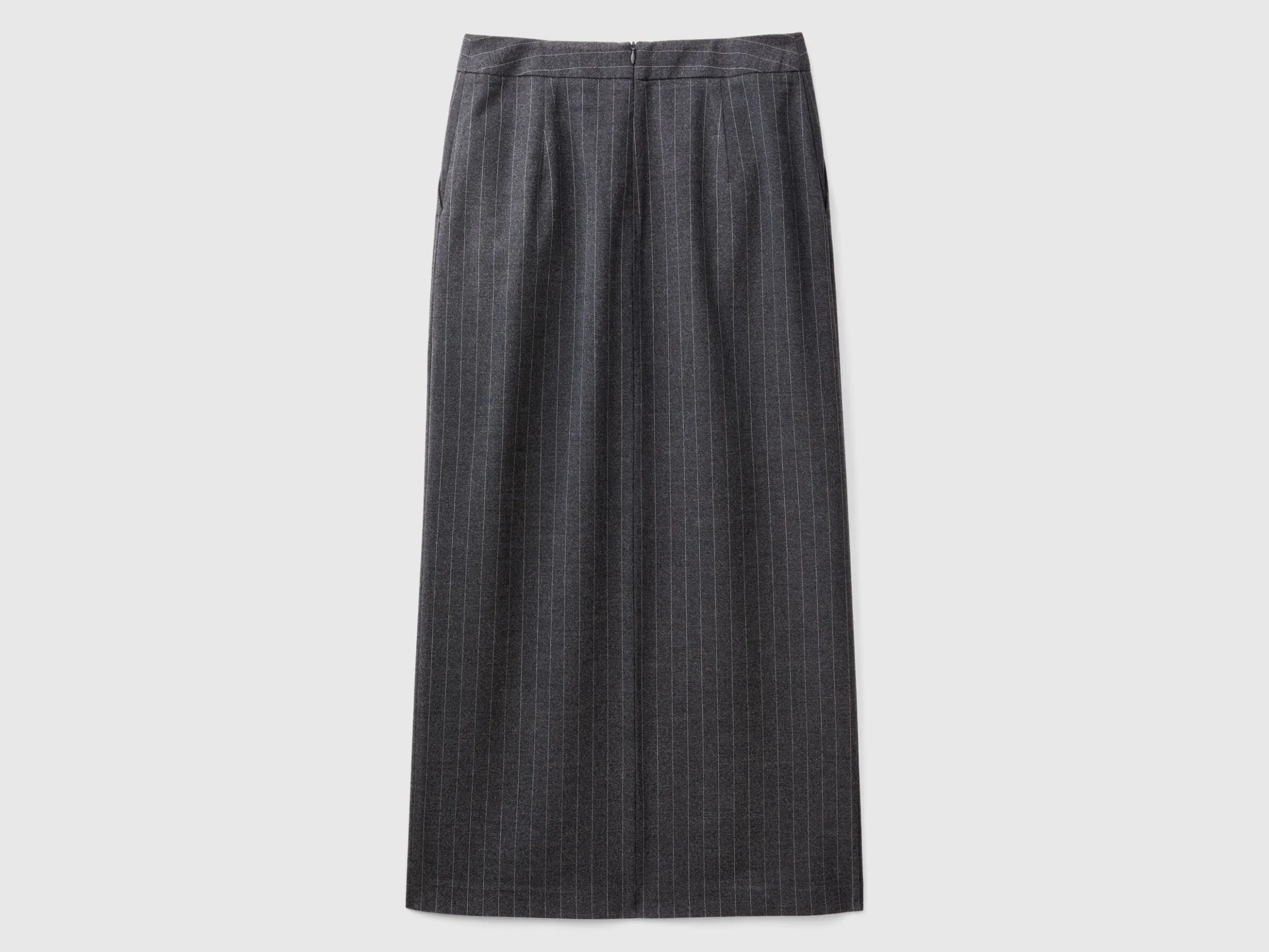 Pinstripe midi skirt