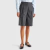 Pinstriped bermudas