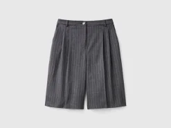 Pinstriped bermudas