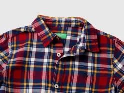 Plaid shirt in 100% cotton