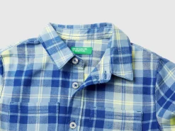 Plaid shirt in 100% cotton