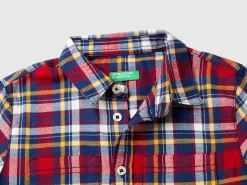 Plaid shirt in 100% cotton