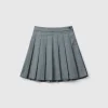 Pleated skirt in flannel