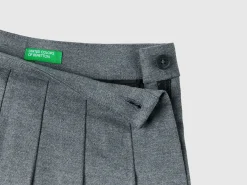 Pleated skirt in flannel
