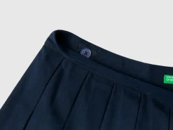 Pleated skirt in flannel