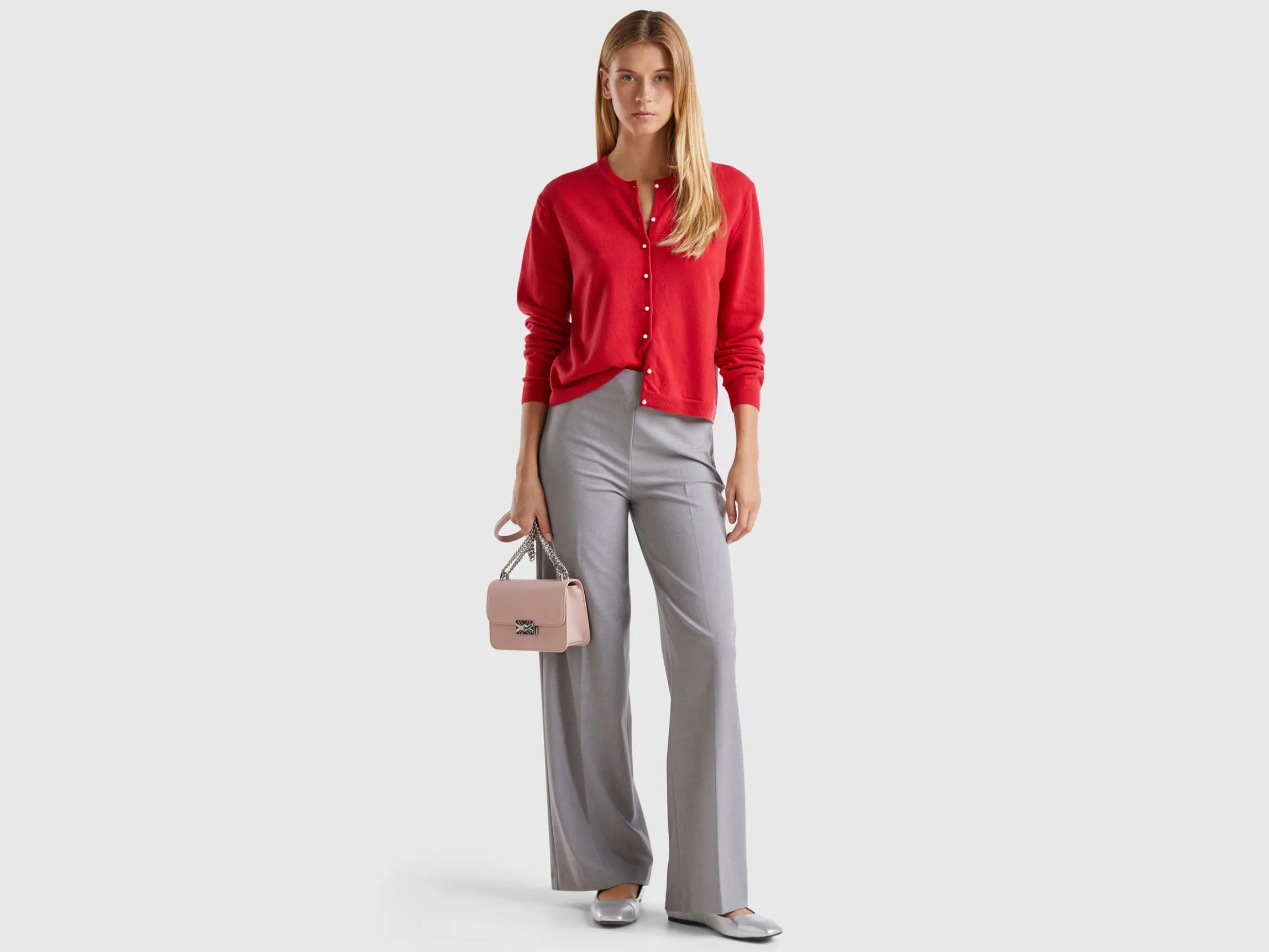 Plum cardigan in pure Merino wool