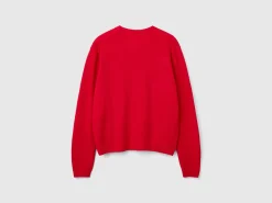 Plum cardigan in pure Merino wool