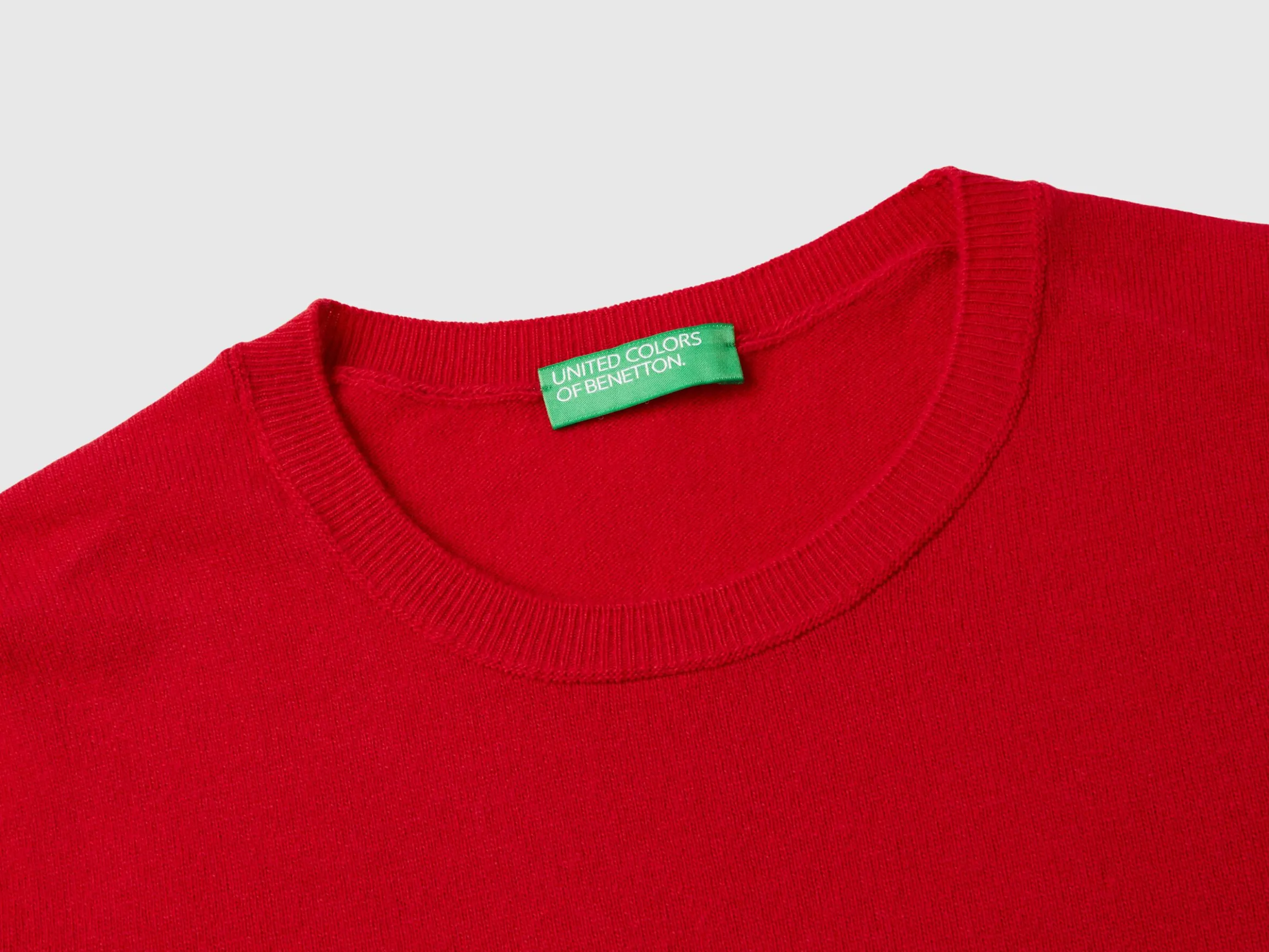 Plum short sleeve sweater in pure Merino wool