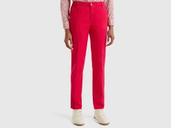Plum slim fit cotton chinos