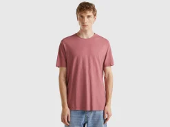 Plum t-shirt in slub cotton