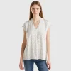 Polka dot blouse in viscose