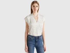 Polka dot blouse in viscose