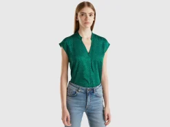 Polka dot blouse in viscose