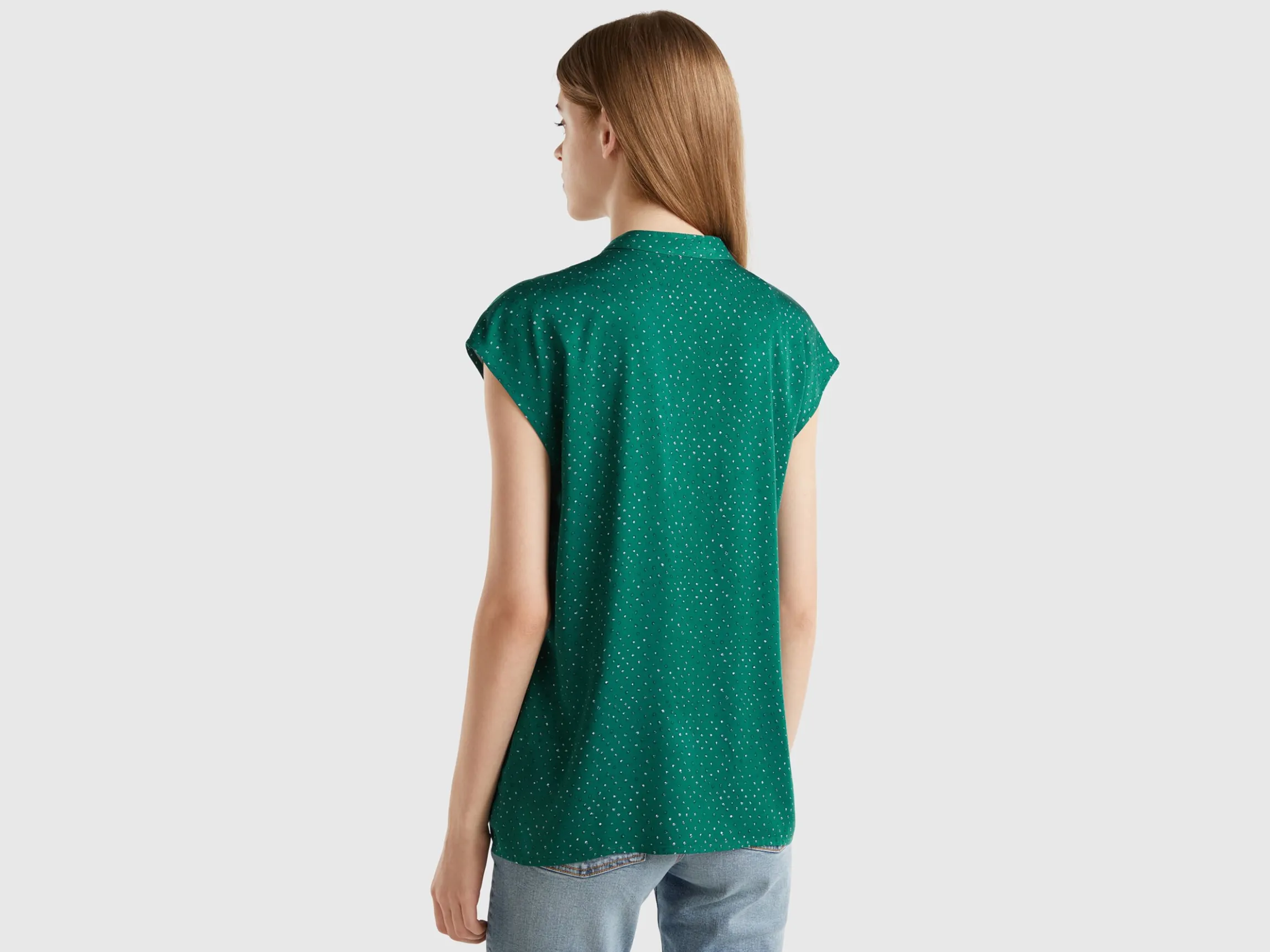 Polka dot blouse in viscose