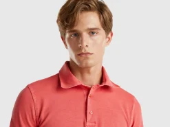 Polo in stretch organic cotton