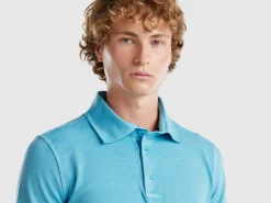 Polo in stretch organic cotton
