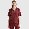 Polo shirt in cotton and linen blend