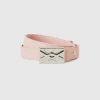 Powder pink thin belt