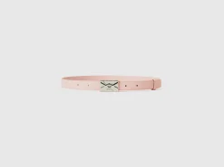 Powder pink thin belt